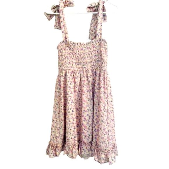 & Other Stories Dresses & Skirts - & Other Stories Purple Smocked Sundress with Ruffled Straps